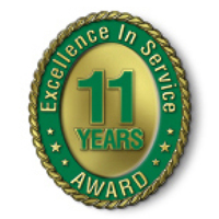 Excellence in Service - 11 Year Award